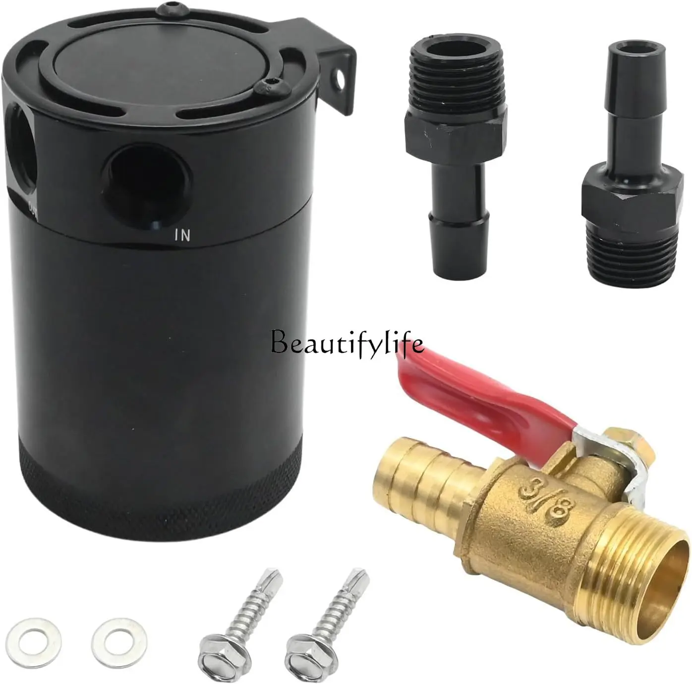 partAutomobile modified two-hole ventilator oil pot, exhaust gas waste oil recovery pot, double-sided oil outlet
