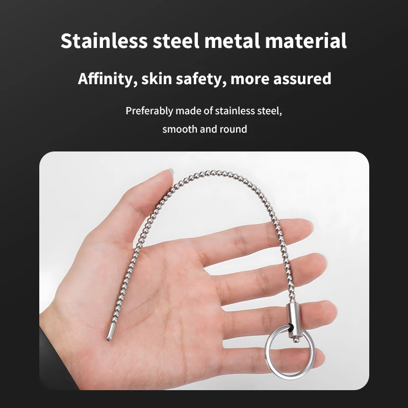 Stainless Steel Horse Eye Stick Penis Plug Urethral Sound Dilators Male Masturbator Insert Stimulation Catheter Beads Sex Toys