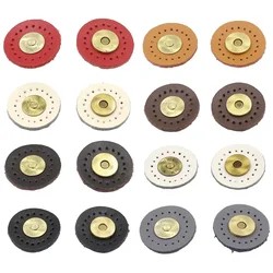 Magnetic Buckles Circle Sew-on Bag Wallet G-enuine Leather Bag Snap Buttons Handmade DIY Handbag Lock Patchwork Lock Accessories