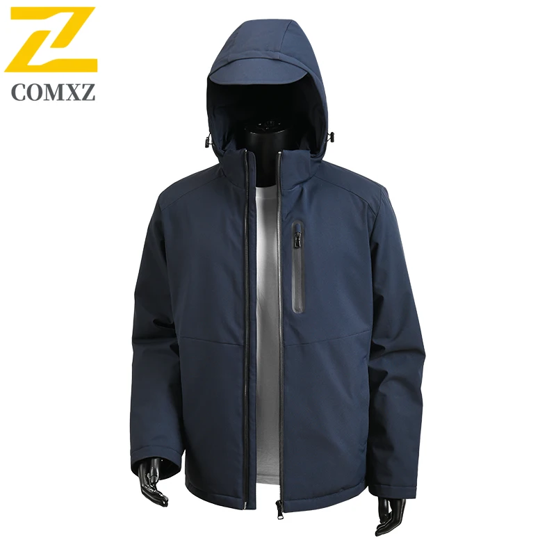 Men's Winter Warm Jacket 2025 New Brand Fashion Waterproof Windproof Down Cotton Padded Coat Men Casual Travel Ski Hooded Parka