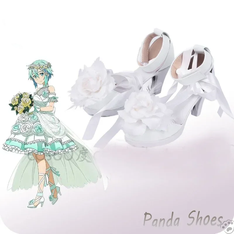 Sword Art Online Shino Cosplay Shoes Anime SAO Wedding Cos Boots Comic Asada Shino Cosplay Costume Prop Shoes for Halloween