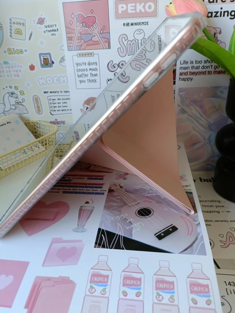 For iPad Case Air 5 Air 6 A16 11th M3 iPad Pro 11 12.9 13 10.5 10.2 9th 8th 6th 5th Mini 7 6 5 Smart Case With Pen Holder Pouch