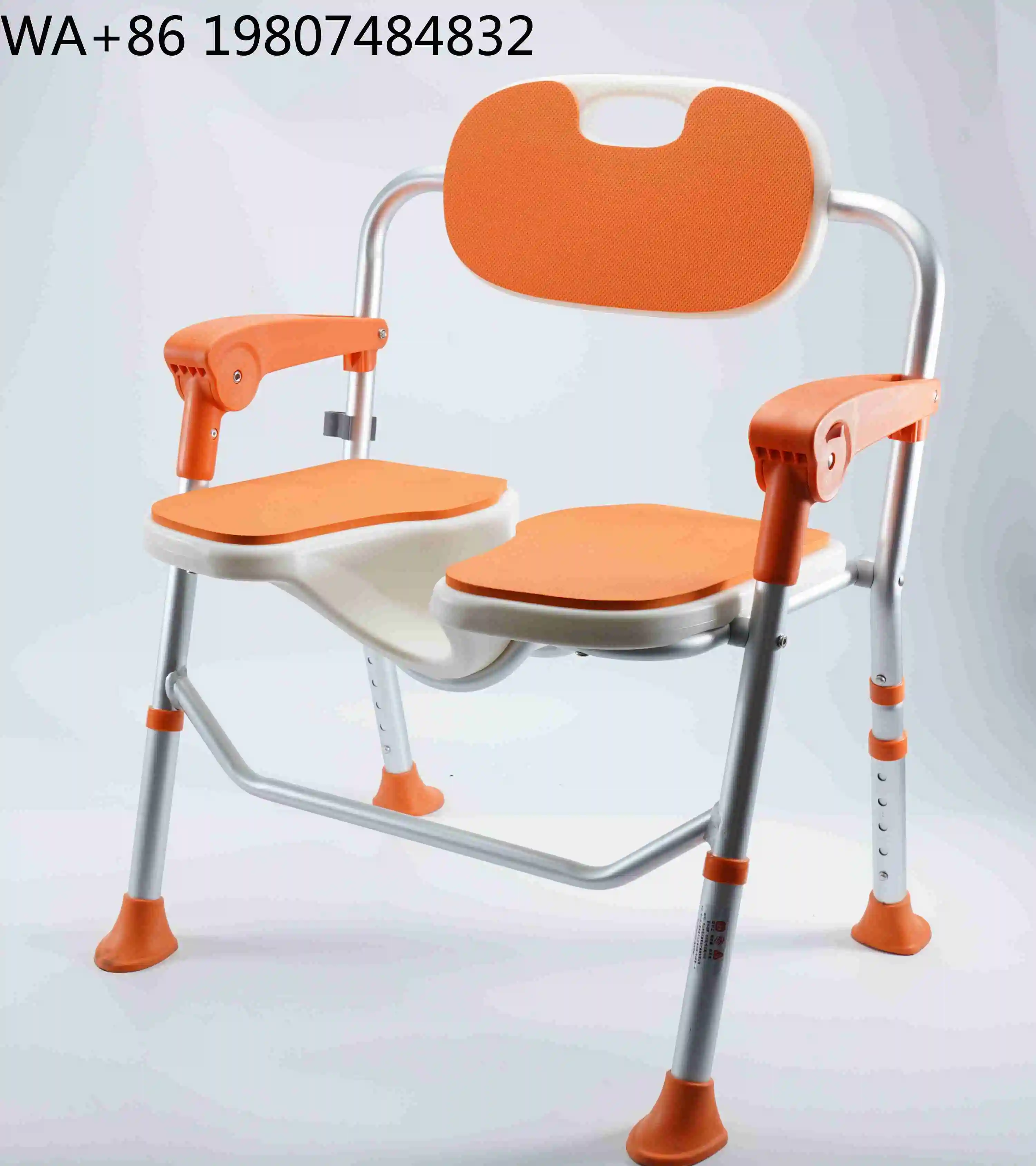 Adjustable Recessed Wall Fold Shower Bench Waterproof Stable Support Anti-slip Seat Accessible Disabled Elder Bathroom
