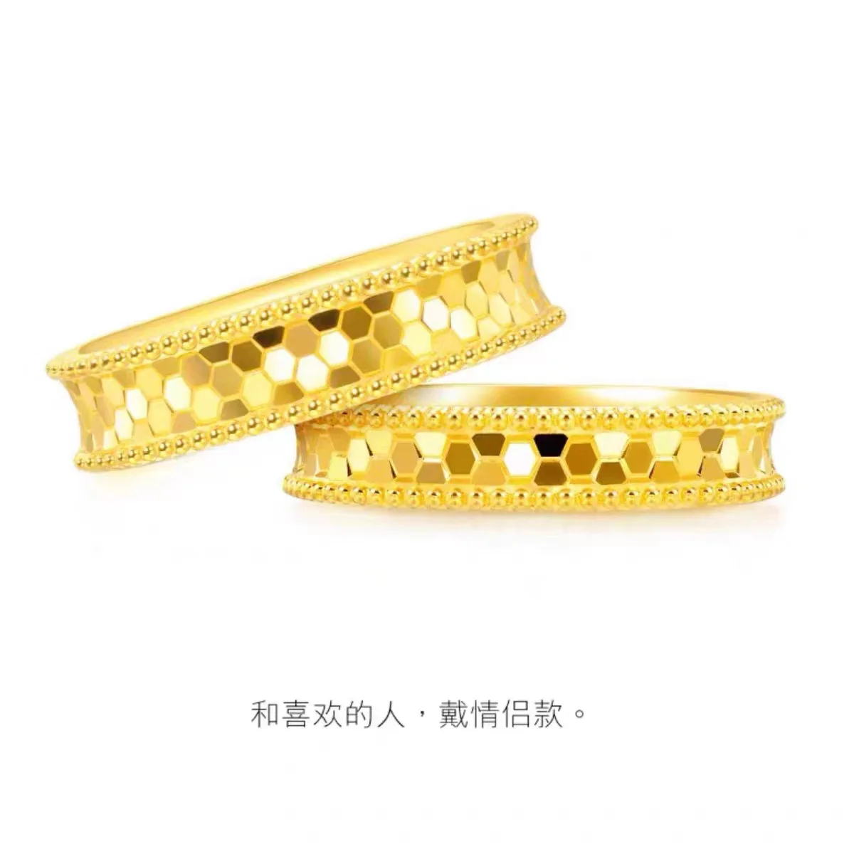 

High quality 24K pure gold dragon scale ring for men and women diamond ring AU999 real gold couple