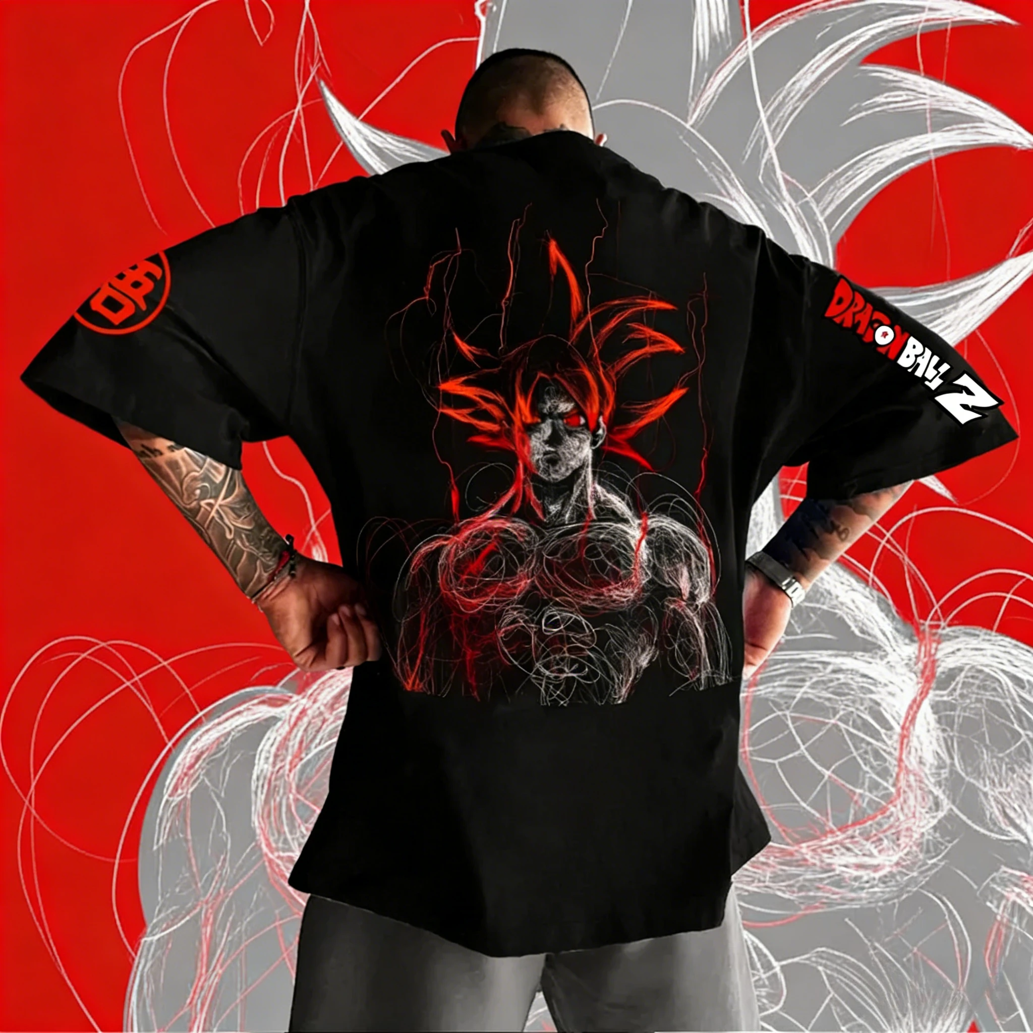 2026 Neues Sommer-T-Shirt zum 40. Jubiläum von Dragon Ball mit Son Goku, 100% Baumwolle, Anime-Print, Übergröße, Lässige Streetwear, Unisex, Y2K