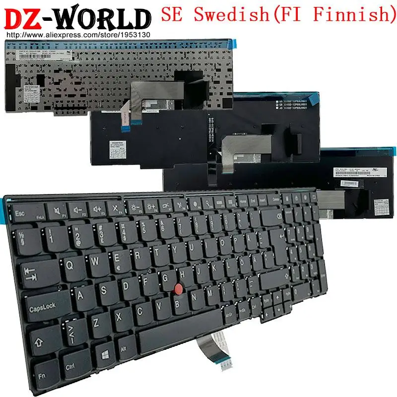 SE Swedish FI Finnish Keyboard for Lenovo Thinkpad P50S T560 W540 T540P W541 T550 W550S L540 L560 L570 E531 E540 04Y2413 00PA601