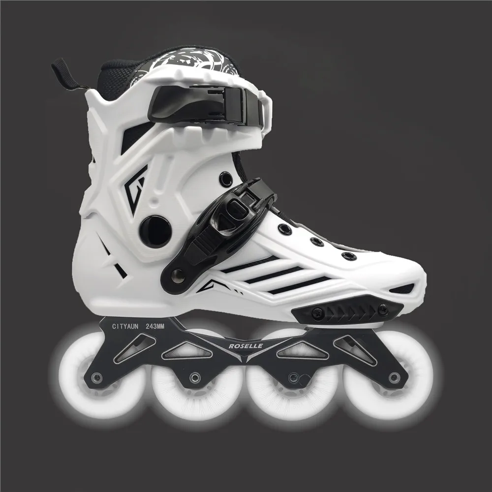 

1 пара туфель для роликовых коньков, оригинальные роликовые коньки Roselle, светодиодные колеса, коньки для слюней, уличная обувь, скользящие свободные коньки Patines 35-46
