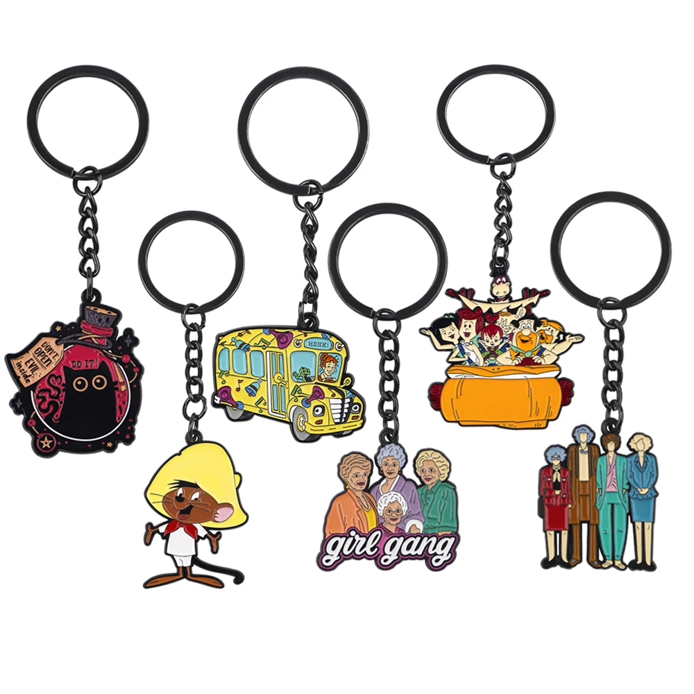 

Брелок с милым котом для ключей от машины, забавные мультяшные аксессуары, брелки для женщин, мужские оригинальные модные украшения