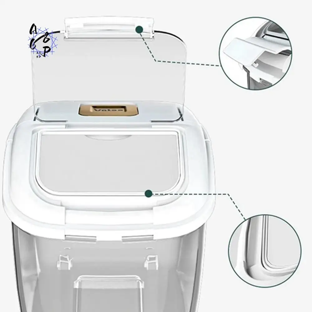 

A68P-5KG Kitchen Container Bucket Insect-Proof Moisture-Proof Rice Box Grain Sealed Jar Home Storage Pet Dog Food Store Box