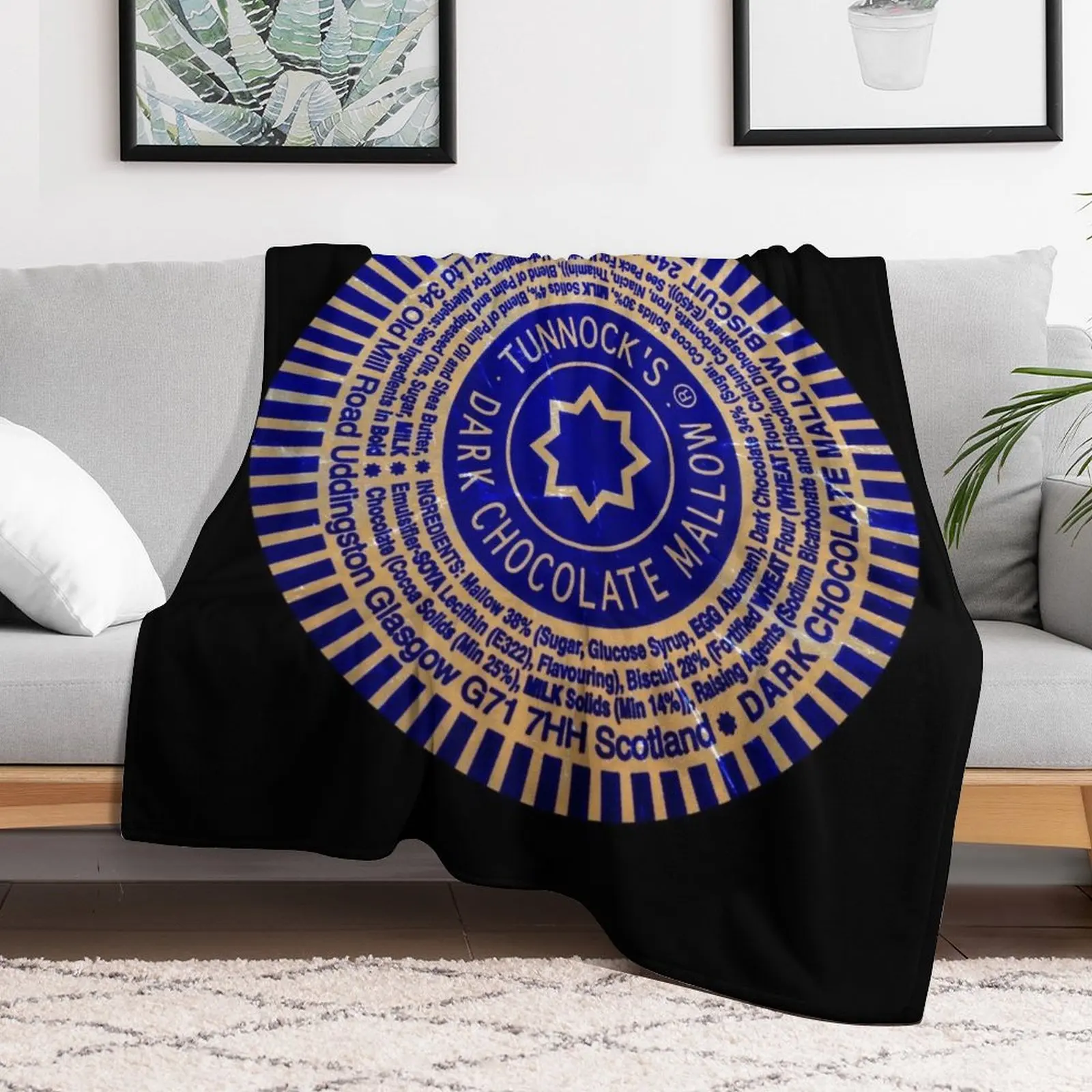 Tunnock's Dark Chocolate Mallow Throw Blanket decorative Thermal cosplay anime Baby Blankets