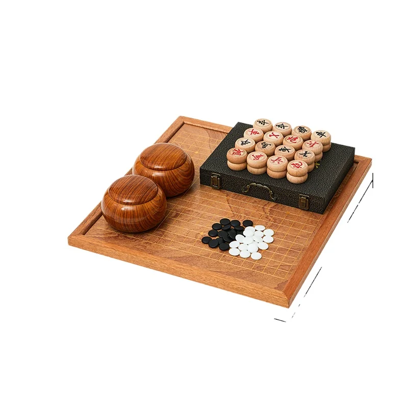 

Go Chinese chess two-in-one, beginner starter set, high-end standard 19-way solid wood gift