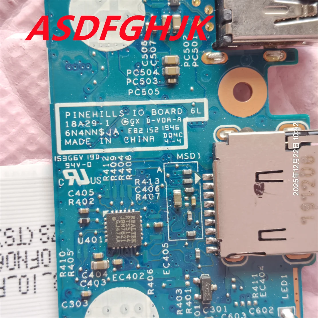 0KR8F3 Laptop USB/SD Card Reader/Power Button IO Board For DELL Latitude 3300 18A29-1 TEST OK