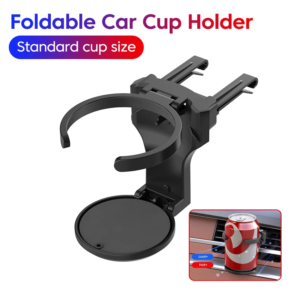 Foldable Car Air Vent Cup Holder 360° Rotation Adjustable General Purpose Coffee Beverage Storage Holder Car Storage Organizer