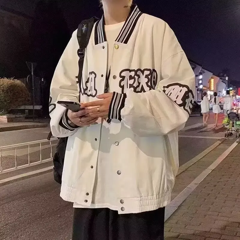 

Baseball jacket, men's coat, autumn trendy brand, high street hooligan handsome, teenage men's loose casual jacket