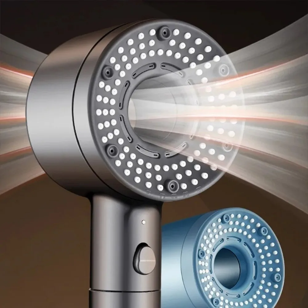 High Pressure Bathroom Showerhead Set 5 Speed Adjustment One-Key Stop Handheld Shower Hand Easy To Install