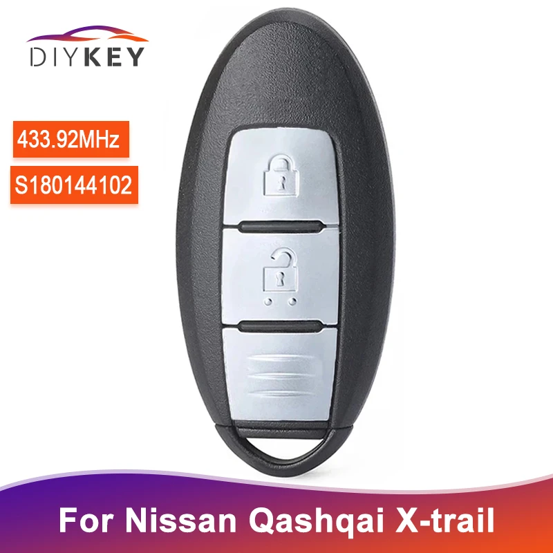 DIYKEY 2 Button Smart Remote Key 433.92MHz Keyless Entry For Nissan Qashqai X-trail 2014 2015 2016 2017 S180144102 285E3-4CB0C