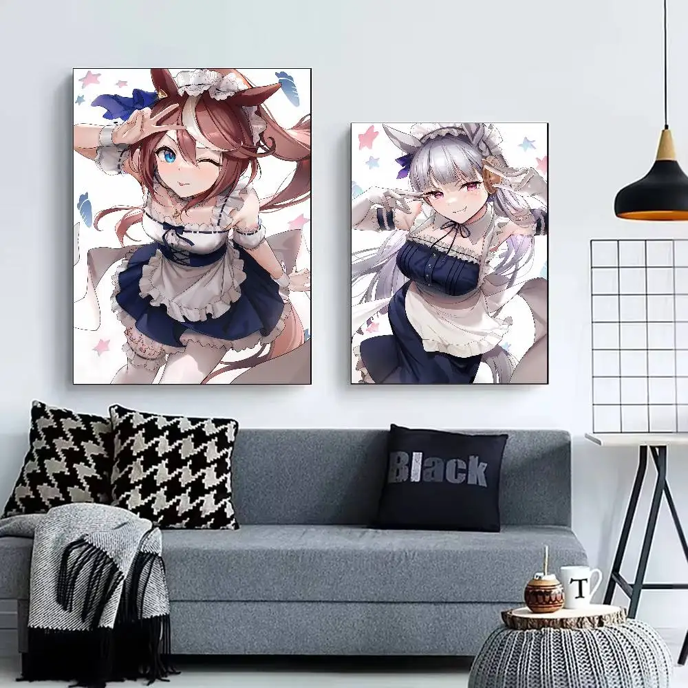 شعبية الساخن أوما موسومي جميلة ديربي أنيمي الألعاب المشارك لغرفة المعيشة قماش اللوحة طباعة المشارك الفن ديكور جدران المنزل هدية