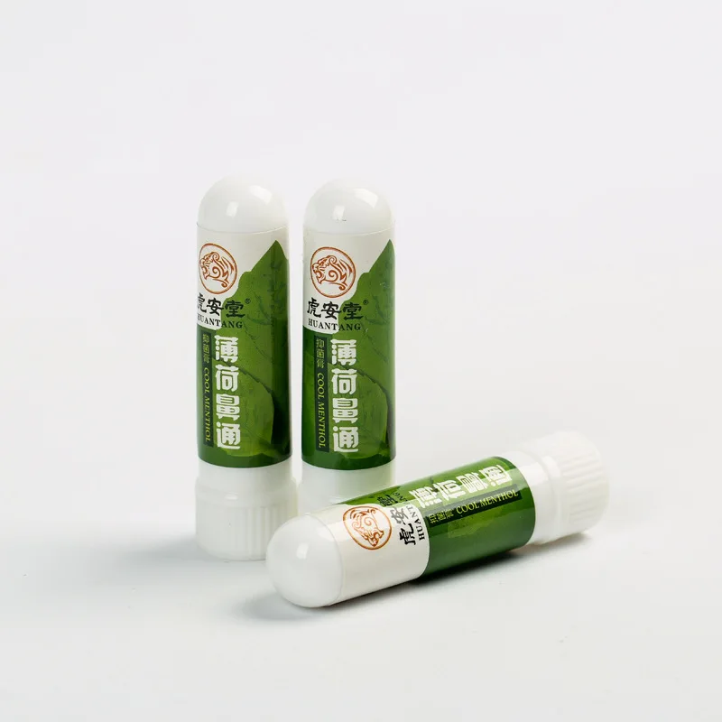 Portable Refreshing Inhalable Mint Nose Stick Refreshing Oil