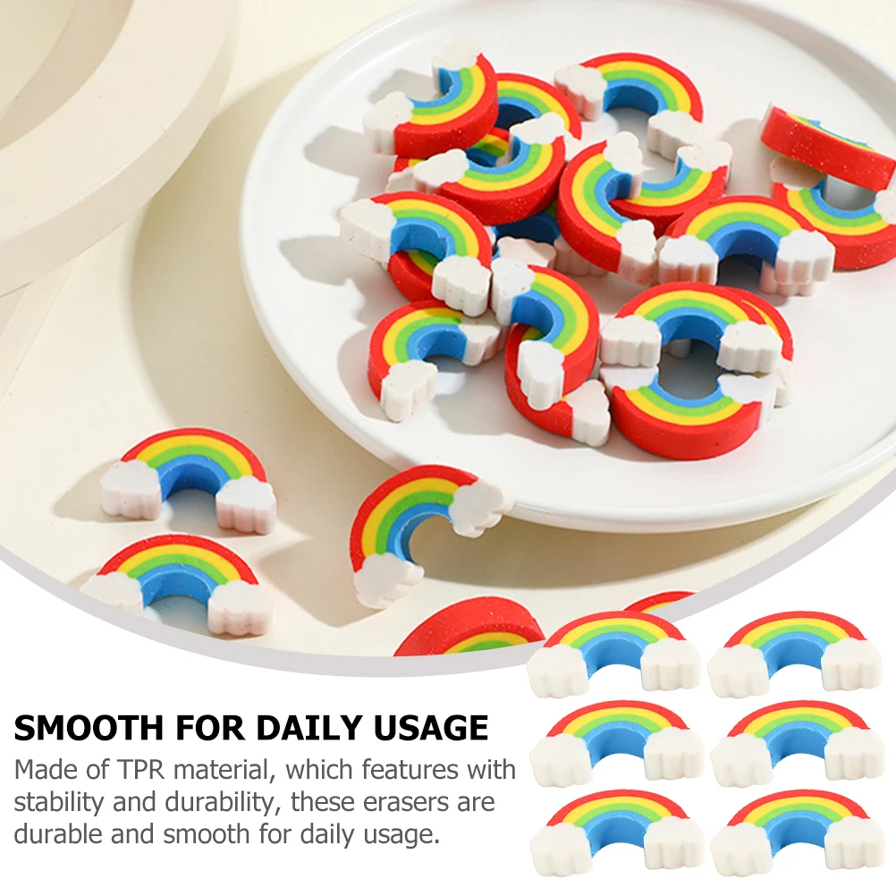 

100 Pcs Rainbow Eraser Small Erasers for Classroom Fun Little School Cute Bulk
