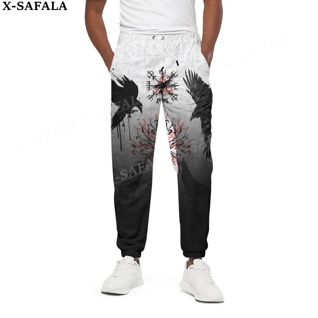 

Norse Mythology Vegvisir Viking Symbol 3D Print Trousers Men Sweatpants Casual Long Joggers Streetwear Autumn Sports Pants-3