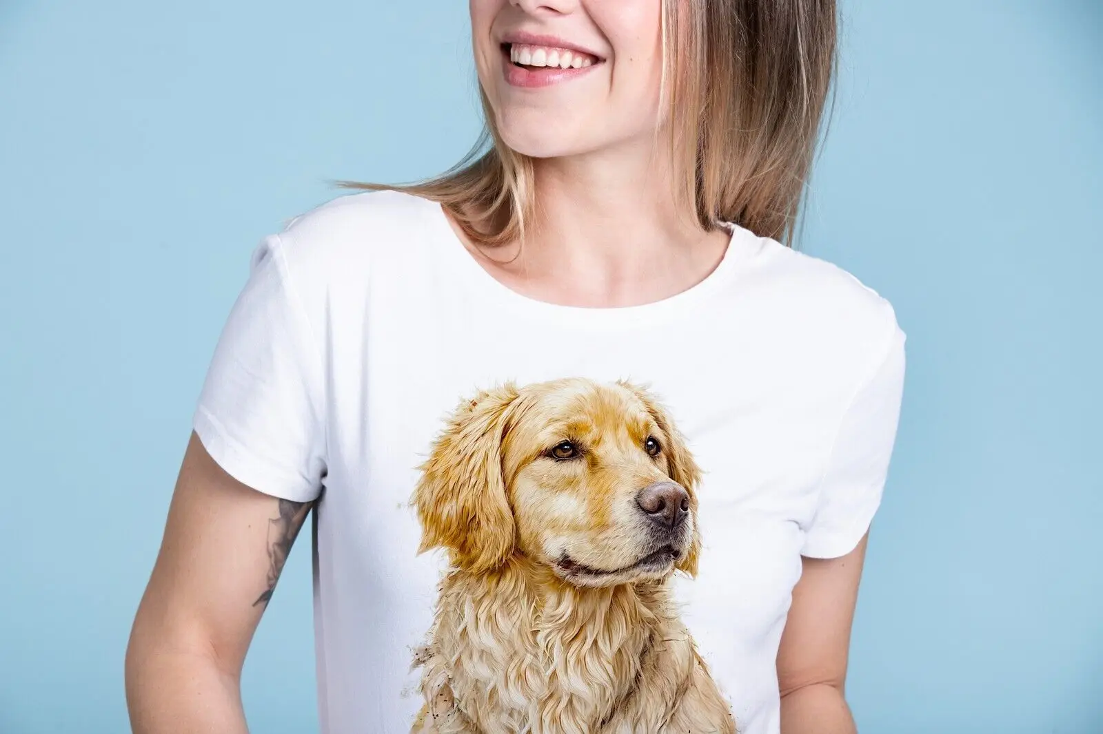 

Golden Retriever Dog Mom T-Shirt Girl Woman's T Shirt Tee Top Cotton S M L XL