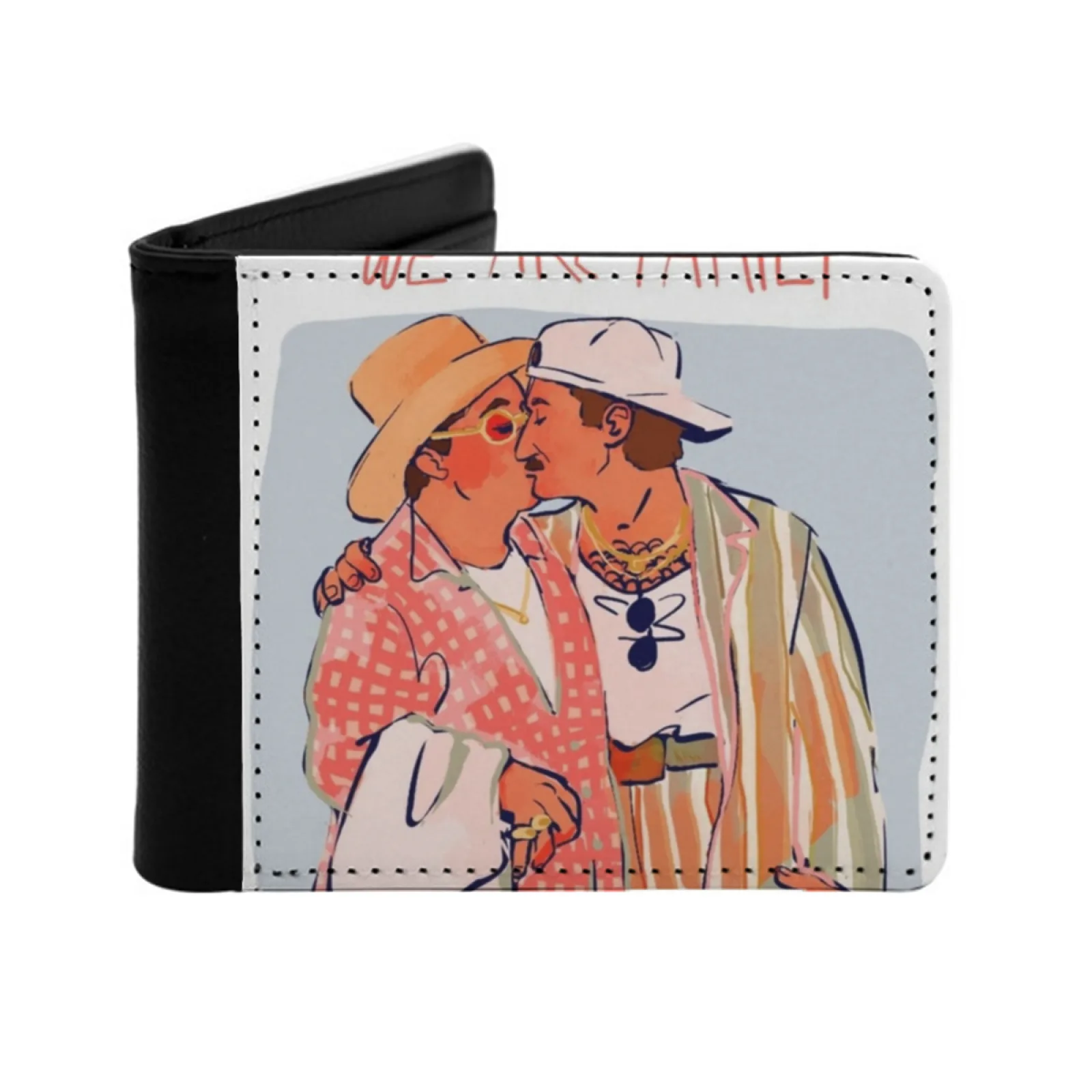 

We Are Family Personalized Men's Leather Wallet Card Money Bag Pu Leather Wallet The Birdcage Robin Williams Nathan Lane Lgbt