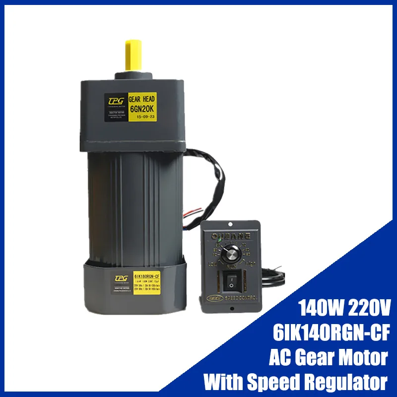 

140W 220V AC Gear Motor 6IK140RGN-CF With Speed Regulator Adjustable Speed Single Phase High Torque Asynchronous Motor