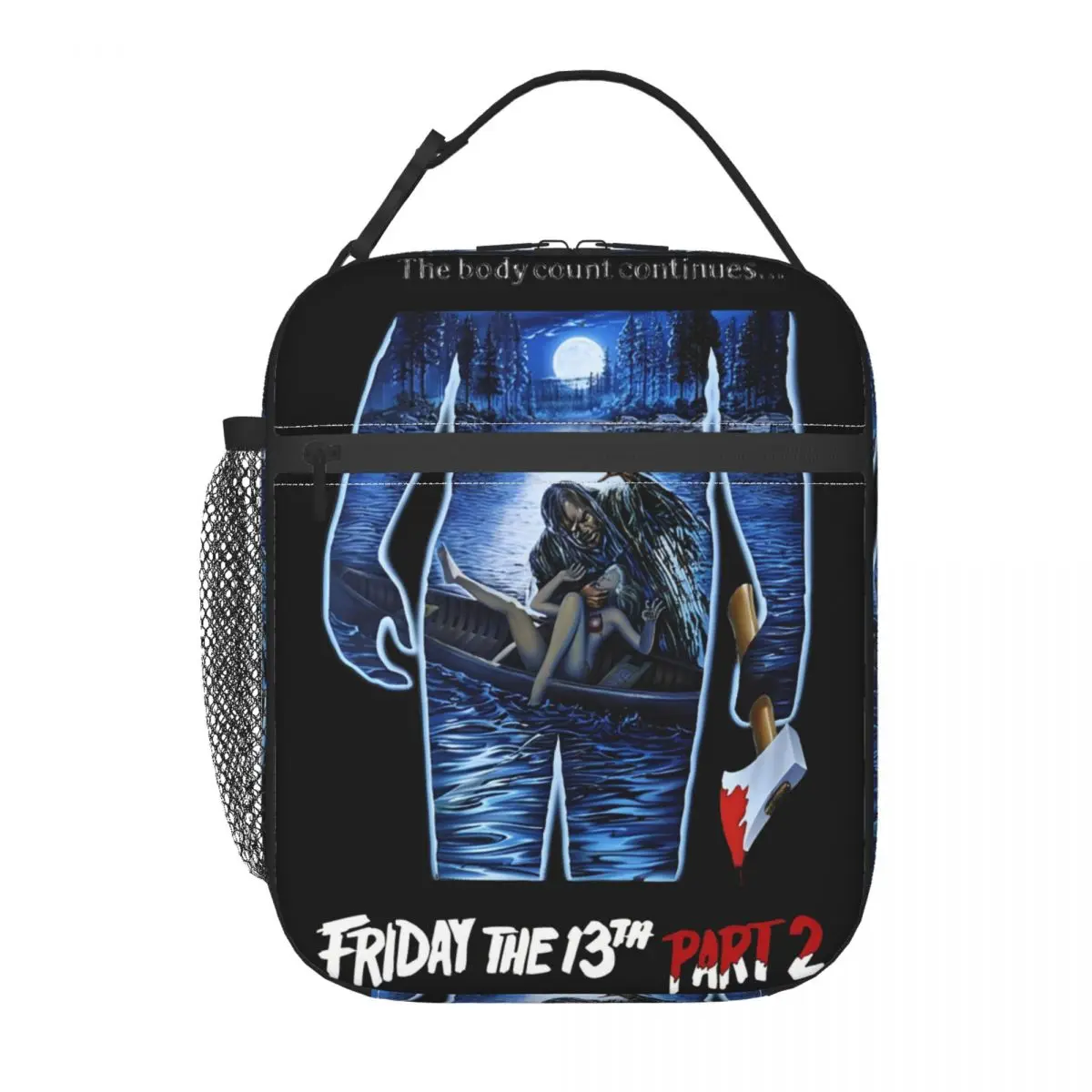 Friday 13th Horror Movie Thermal Insulated Lunch Bag for School Jason Voorhees Portable Lunch Container Thermal Cooler Lunch Box