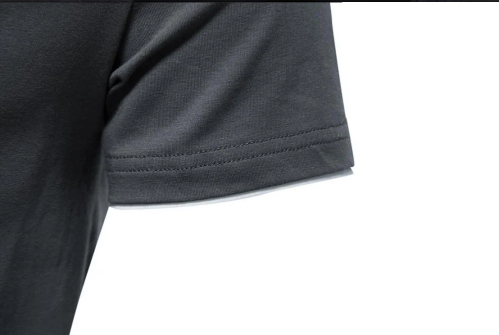 Herren Kurzarm Henley-Shirt Lässiges Sommer V-Ausschnitt T-Shirt Casual Slim Fit Einfarbig Locker Sitzend Fitness Sport Atmungsaktives Oberteil – Detail 13