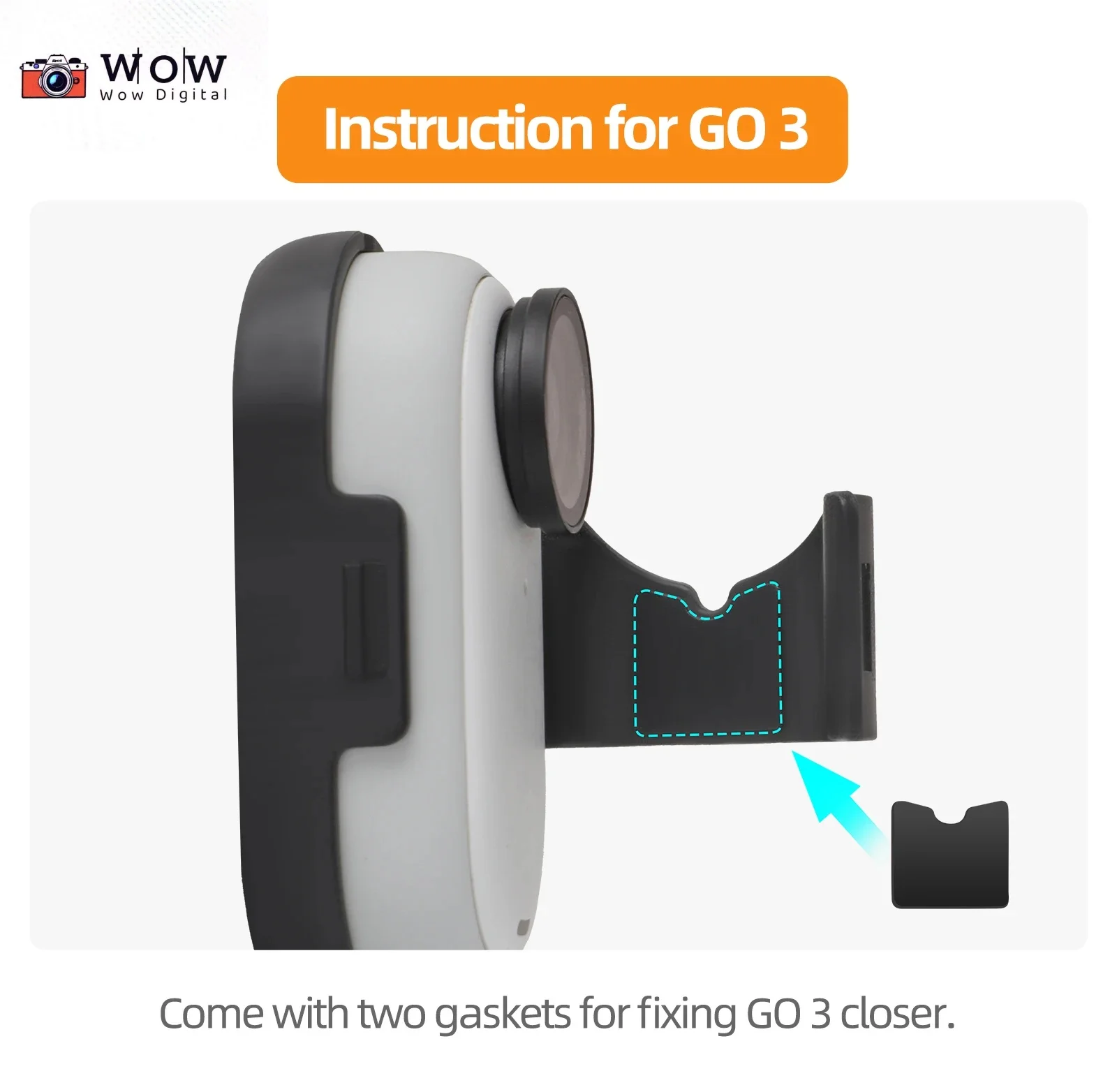 GO 3S Foldabl Frame Thumb Camera Mount Adapter Extension Bracket Horizontal Vertical Shot Border for Insta360 Go3/3S