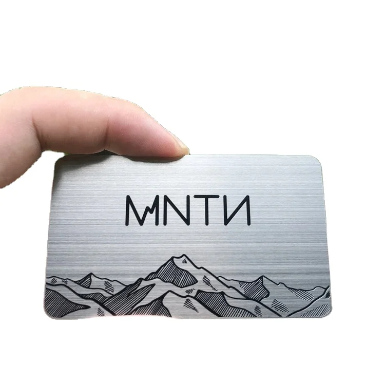 Customized query Cheap Custom Shape or Size Stainless Steel Metal Business Cards Printing With Your Own Design Various Colors Av