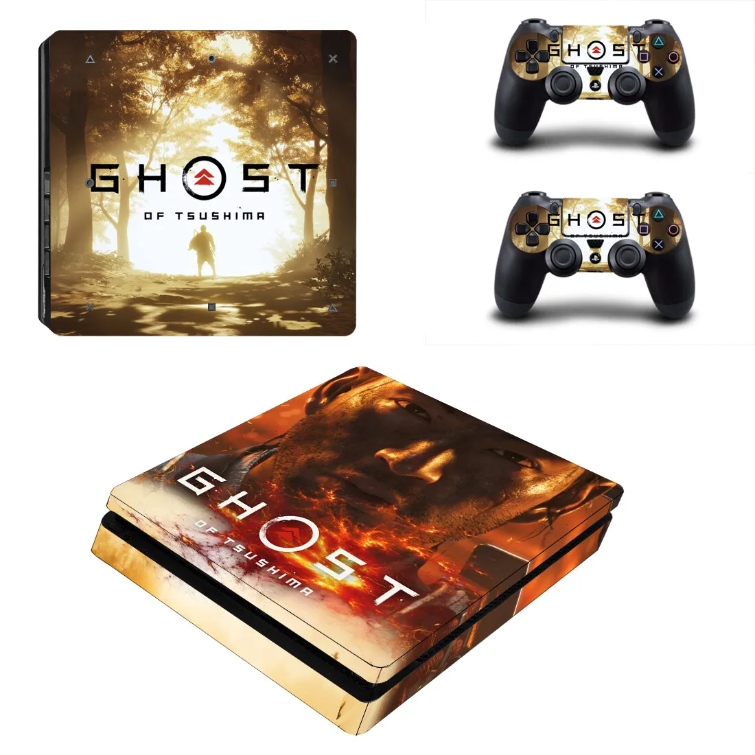 Ghost of Tsushima PS4 Slim Skin Sticker Decal Cover Protector For Console and Controller Skins Vinyl