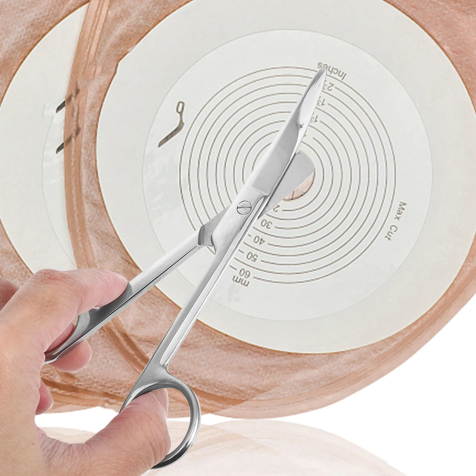 

1pc 14Cm Ostomy Scissors Stainless Steel Blunt Tip For Cutting Durable Colostomy Supplies Medical Tool Scissor