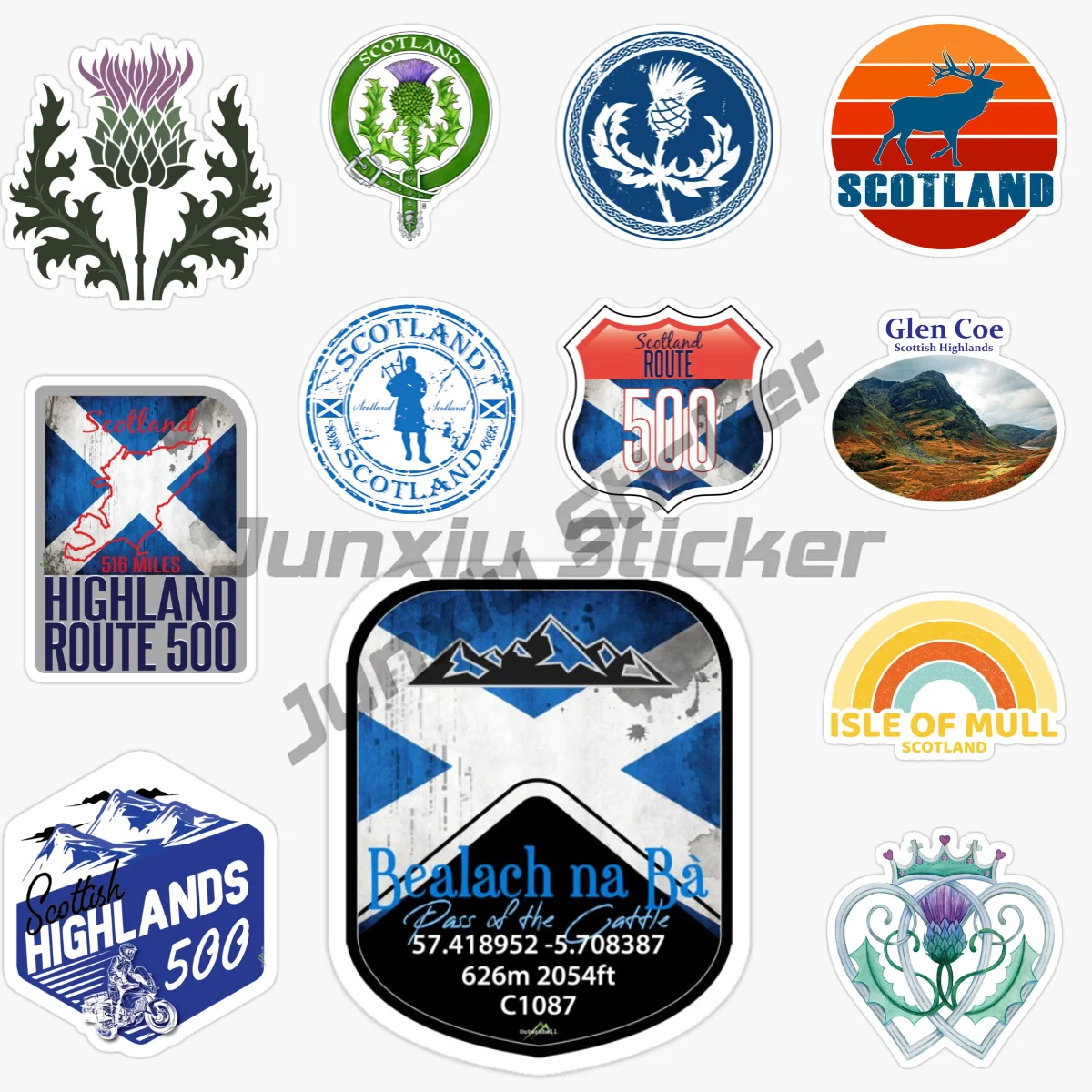 

SCOTLAND National Flag and Emblem Car Sticker, Vinyl Self-adhesive Waterproof and Sunscreen Decals
