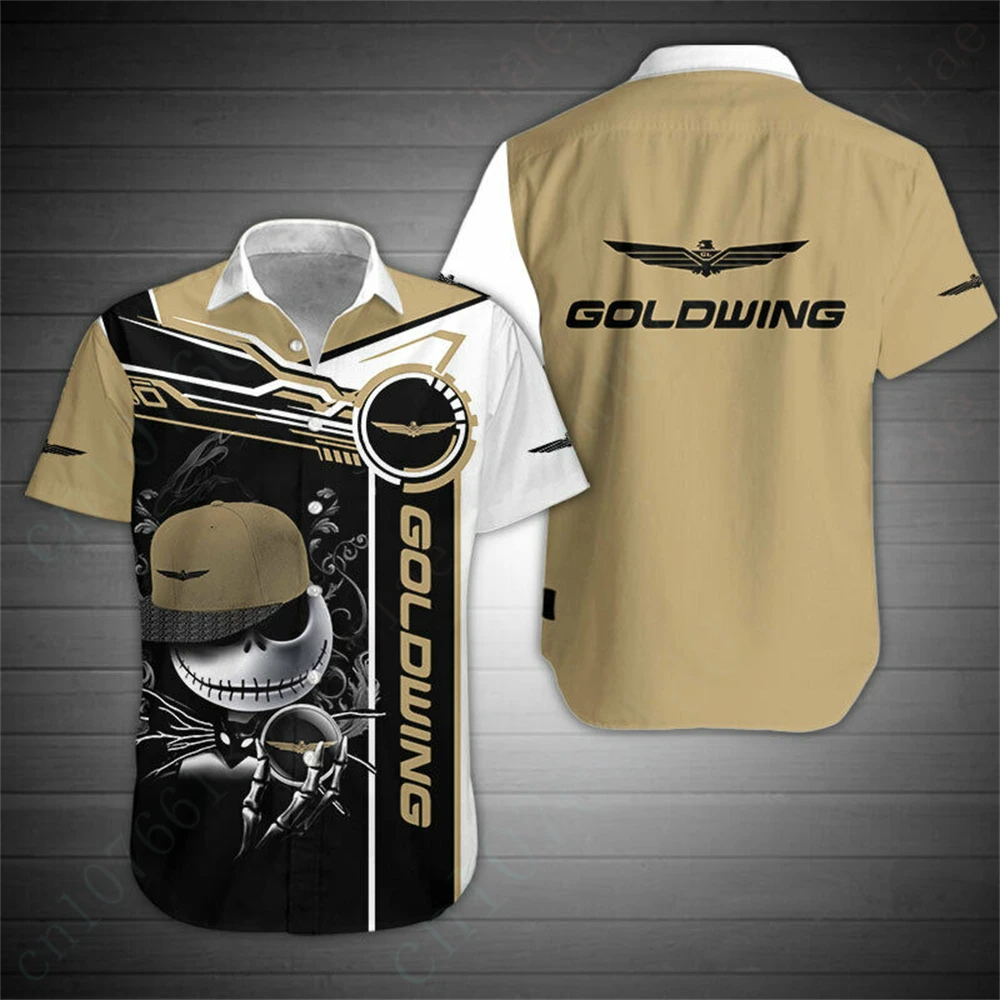 Goldwing เสื้อฮาราจูกุสำหรับผู้ชายผู้หญิง, เสื้อเชิ้ตลำลองและเสื้ออะนิเมะขนาดใหญ่เสื้อคาร์ดิแกนกระดุมสุดหรูเสื้อผ้าสำหรับทุกเพศ