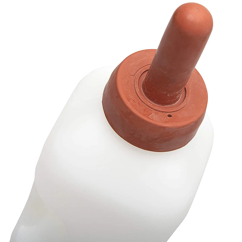 A50I Calf Bottle With Handle And Push-On Nipple 2 Quart Feeder For Nursing Baby Cows