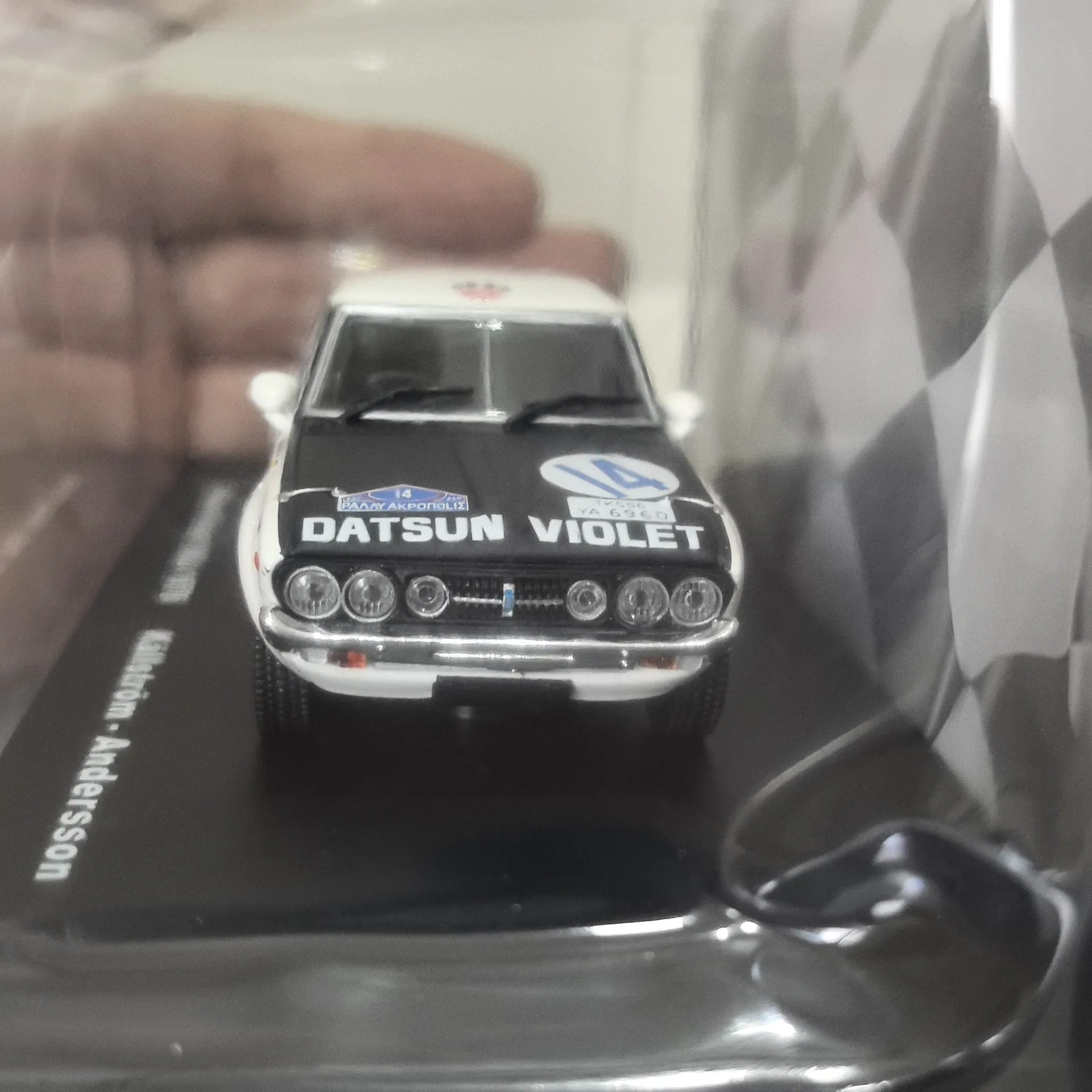 Diecast IXO 1/43 Scale DATSUN VIOLET 160J 1976 # 14 Racing N7 Alloy Car Model view 4
