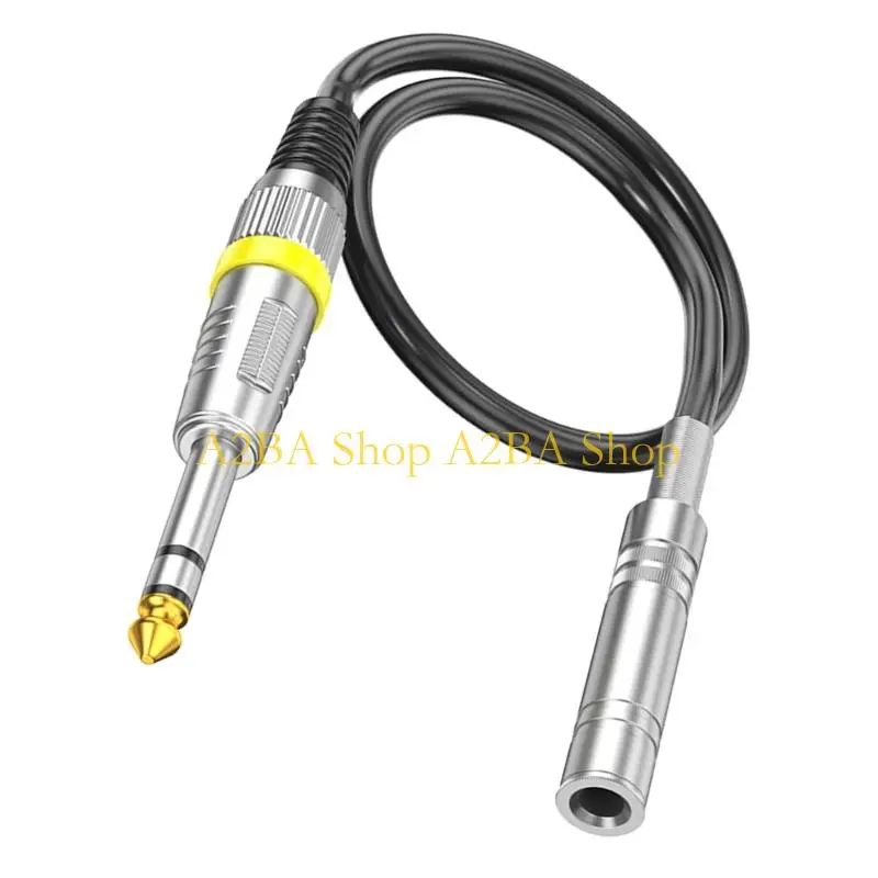 A2BA 6.35mm Male Female Cable Zinc Alloy Shielded Design Enhances Transmission Auditory Video Line