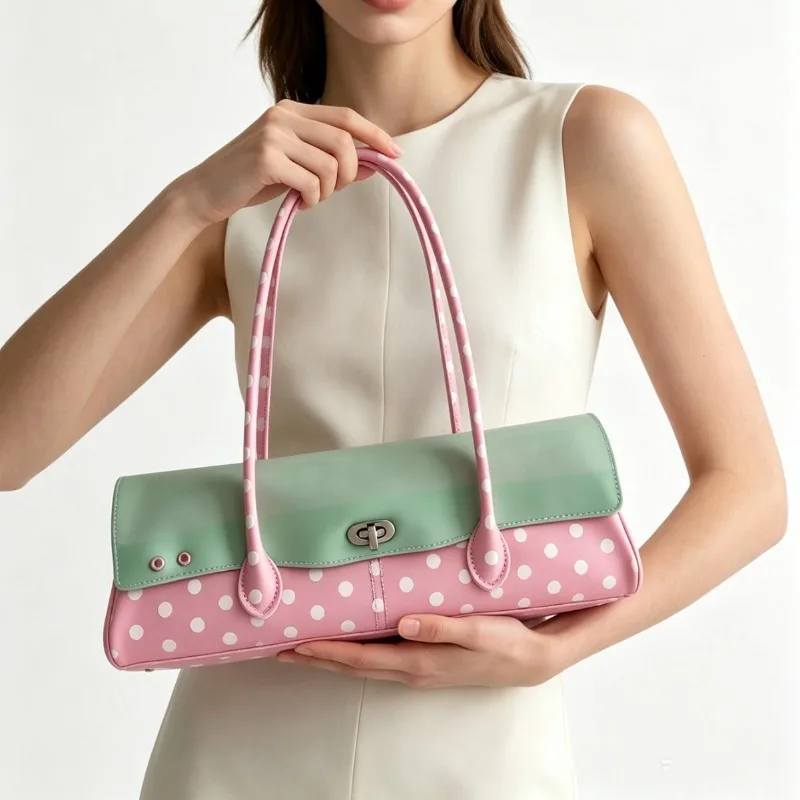 High-End Classic Tote Bag Unique With Solid Color And Letter Logo For Business Women Practical