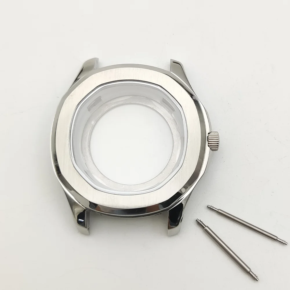 Caja de reloj de 42mm para hombre, resistente al agua hasta 100 metros, piezas de accesorios de reloj, caja NH35