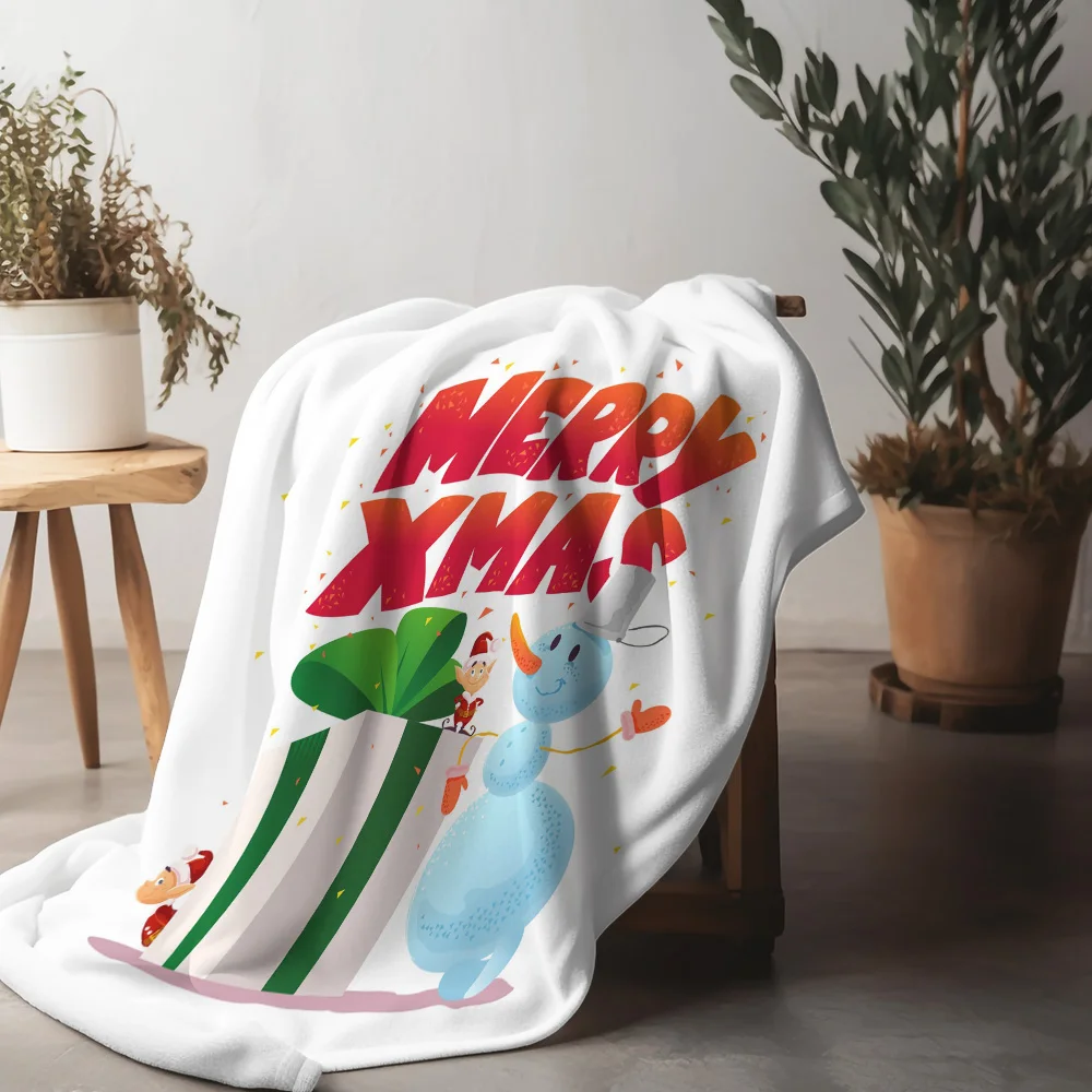 

Уютное рождественское одеяло Tu, мягкое фланелевое теплое праздничное зимнее декоративное покрывало в подарок, праздничное домашнее покрывало в общежитии