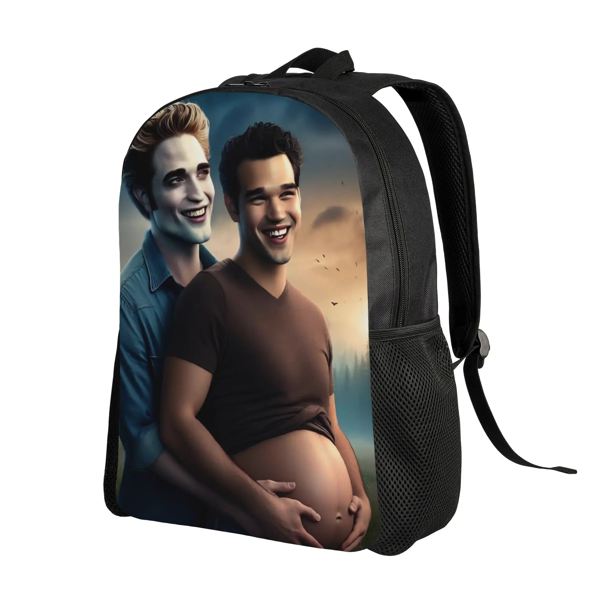 The Twilight Saga Backpack Outdoor High School Business Funny Jacob Edward Vampire Daypack for Men Women Laptop Canvas Bags