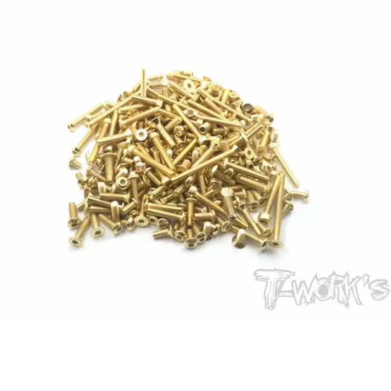 Original T works GSS-B74.1 Gold Plated Steel Screw Set 153pcs. ( For Team Associated RC10 B74.1 ) Professional Rc part