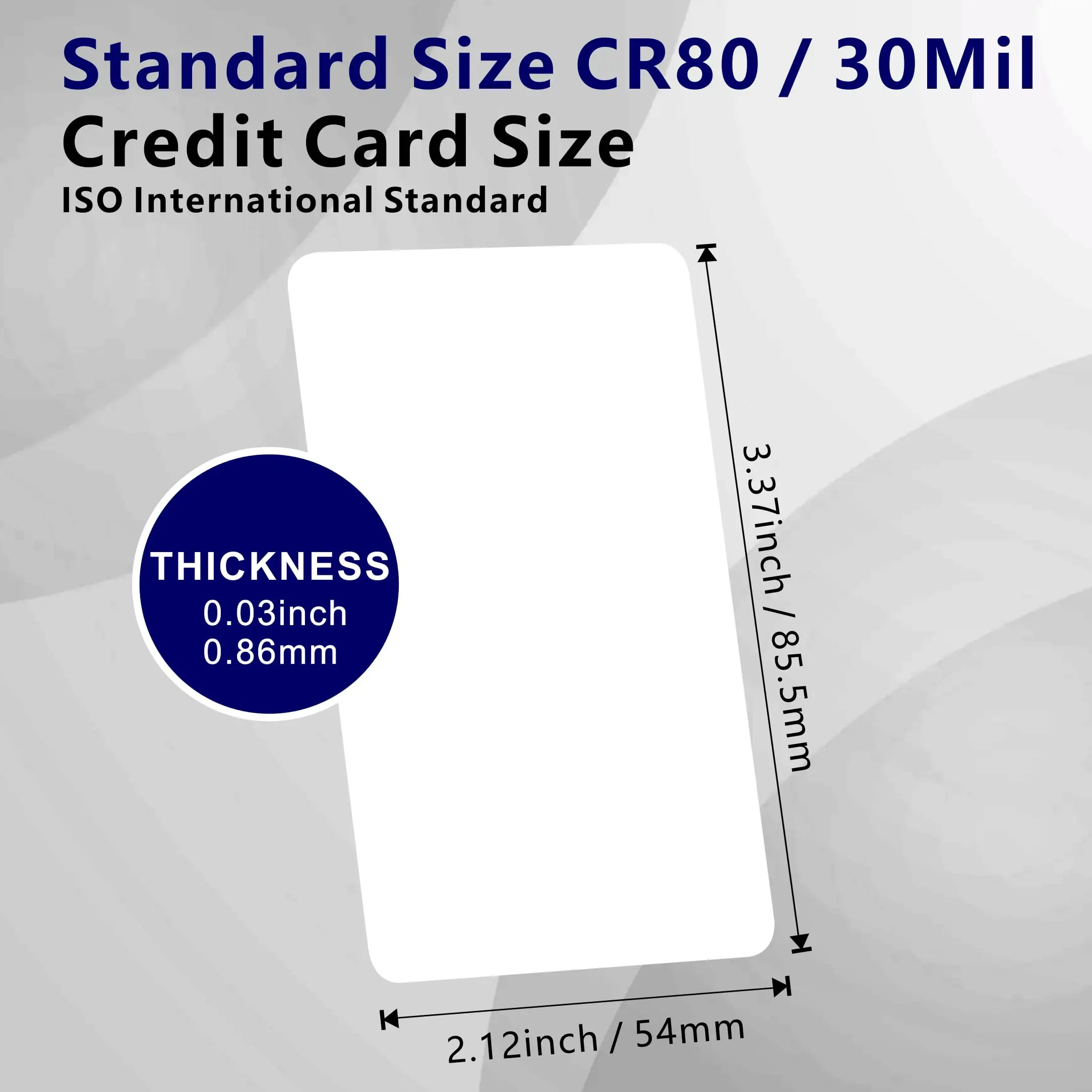 Glossy White Blank inkjet Printable PVC Card CR80 Size Waterproof Plastic ID Card business card for Epson/Canon Inkjet Printer