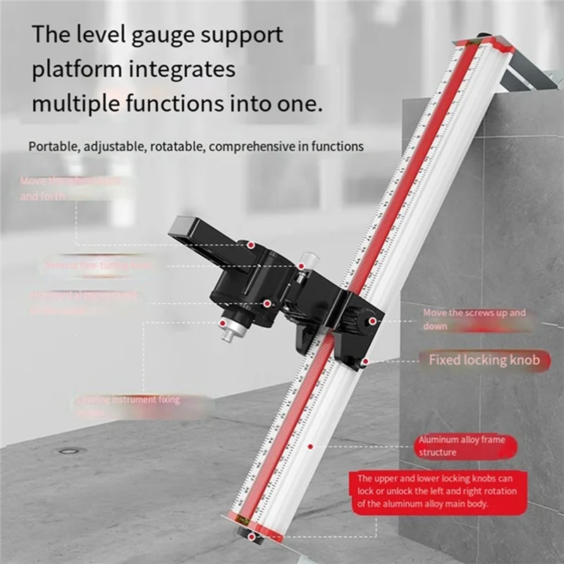 

A93E-Adjustable Laser Level Bracket Laser Level Bracket For Rotating Laser Leveling Support Bracket 40Cm