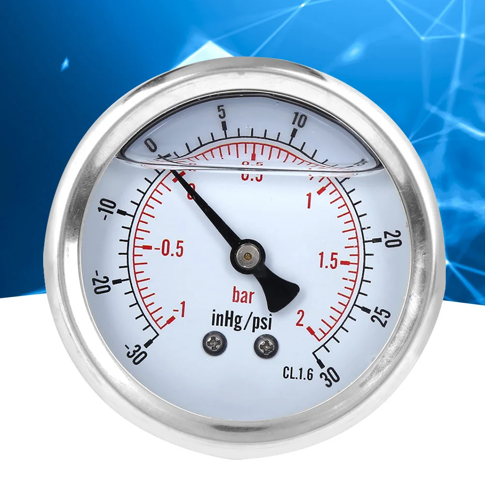 

Манометр осевой наполненный маслом Y60 (1/4BSP) для измерения давления от -1 до -2 бар / от -30 до 30 вхгц/фунтов на кв. дюйм (psi) для горнодобывающей промышленности