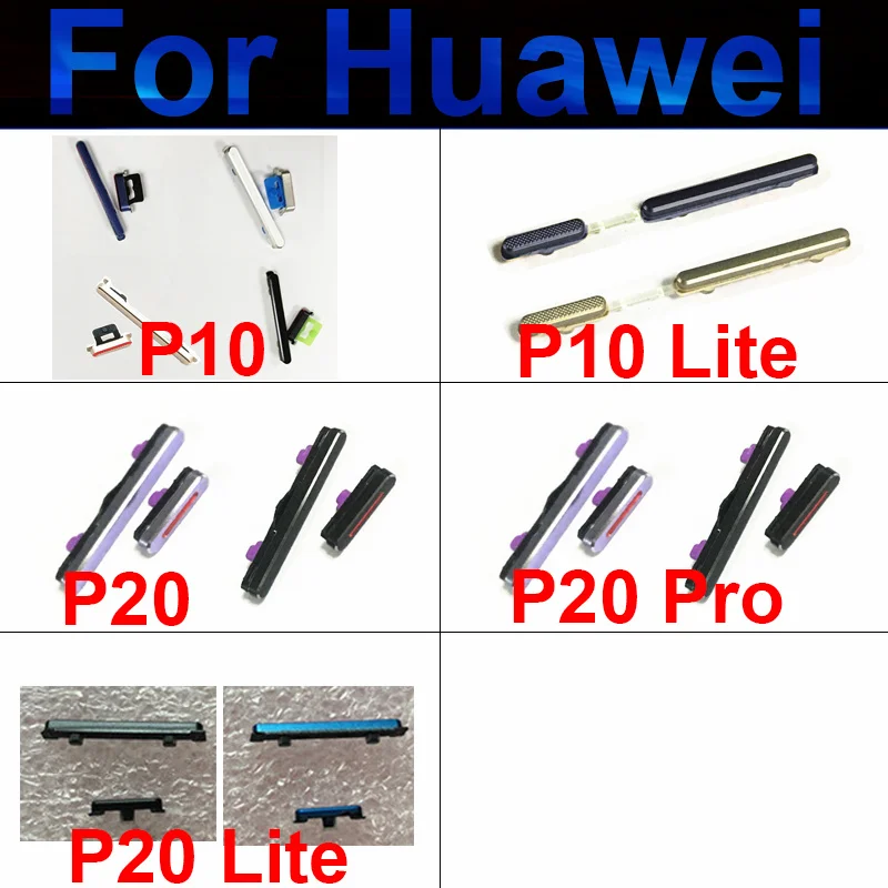 Volume Power Buttons For Huawei P10 P10Pro P10 Lite P20 P20Pro ON OFF Power Volume Control Switch Side Button Keys Replacement