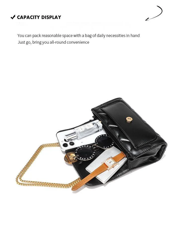 CHARHP&KEJNT nouveau sac à bandoulière simple à la mode, petit sac carré simple à bandoulière, sac à chaîne polyvalent pour femme_voghion.com