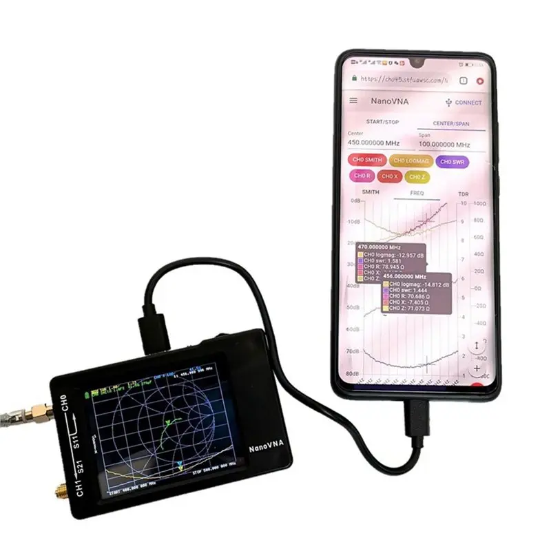 Shortwave MF VHF Antenna Analyzer Nanovna-H 2.8