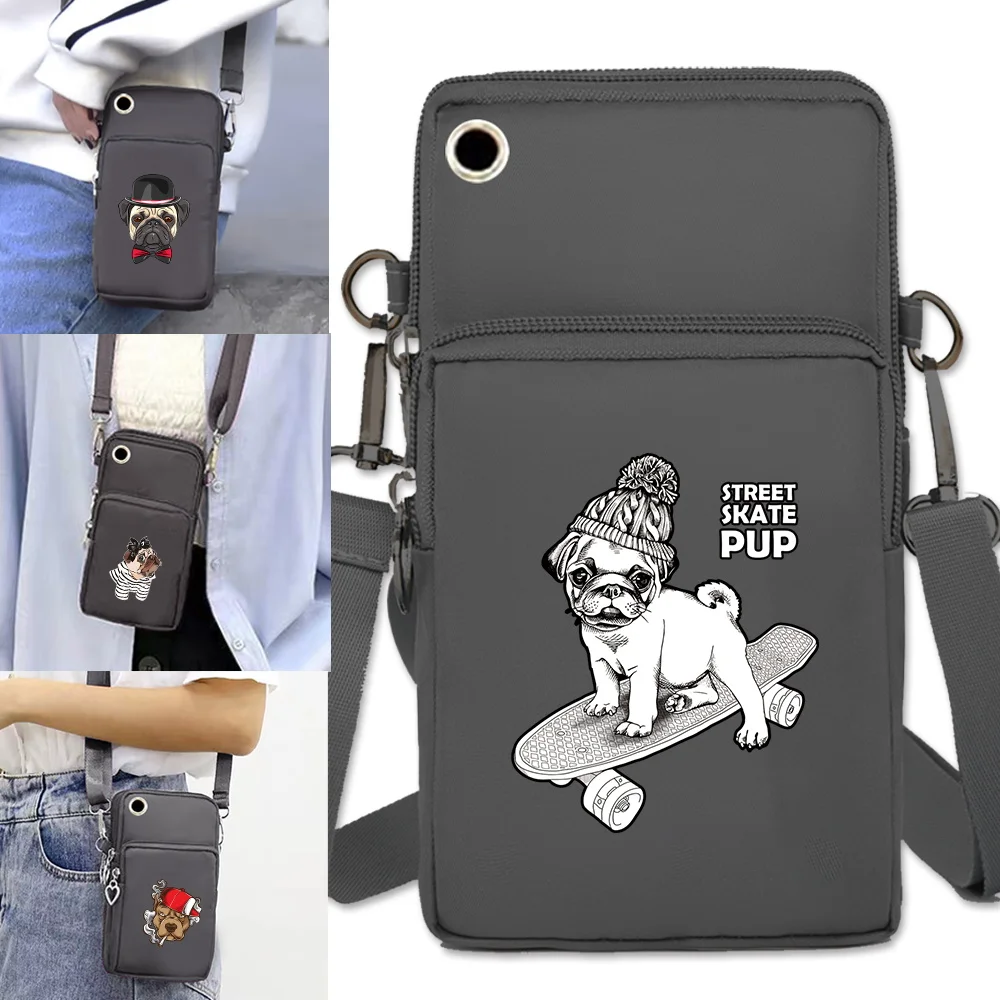 Mobile Phone Bags Apple/Huawei/Xiaomi Universal Waterproof Cell Phone Storage Pouch Shoulder Bag Wrist Pack Dog Series Organizer